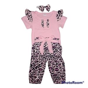 3 piece babygirl cheetah outfit